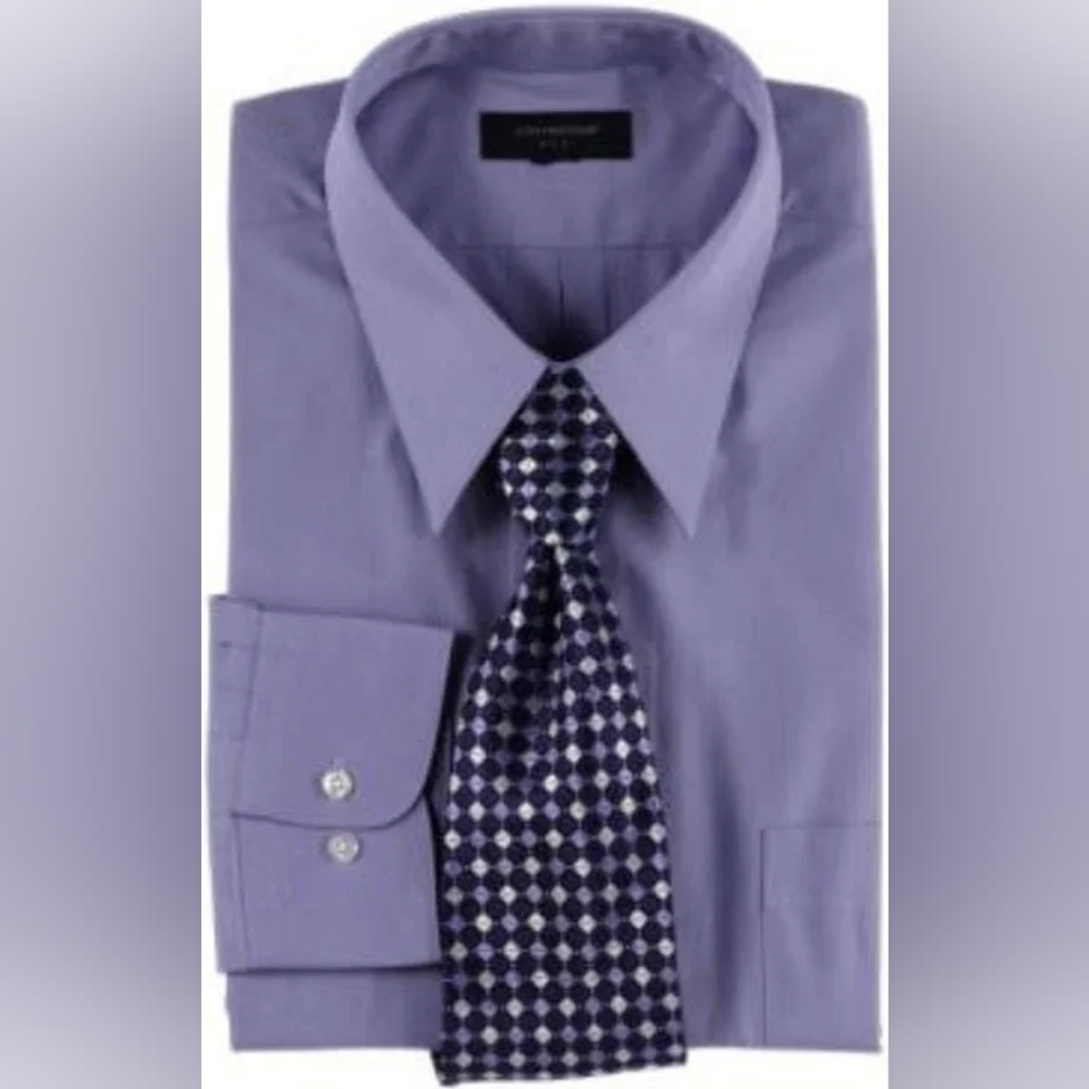 Convington Men Dress Long Sleeve Shirt Size XL Purple